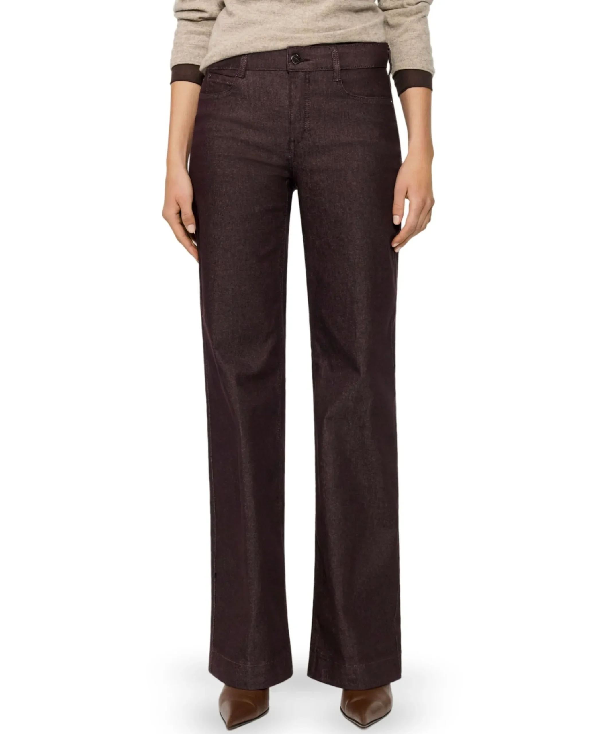DREAM WIDE dames jeans bruin