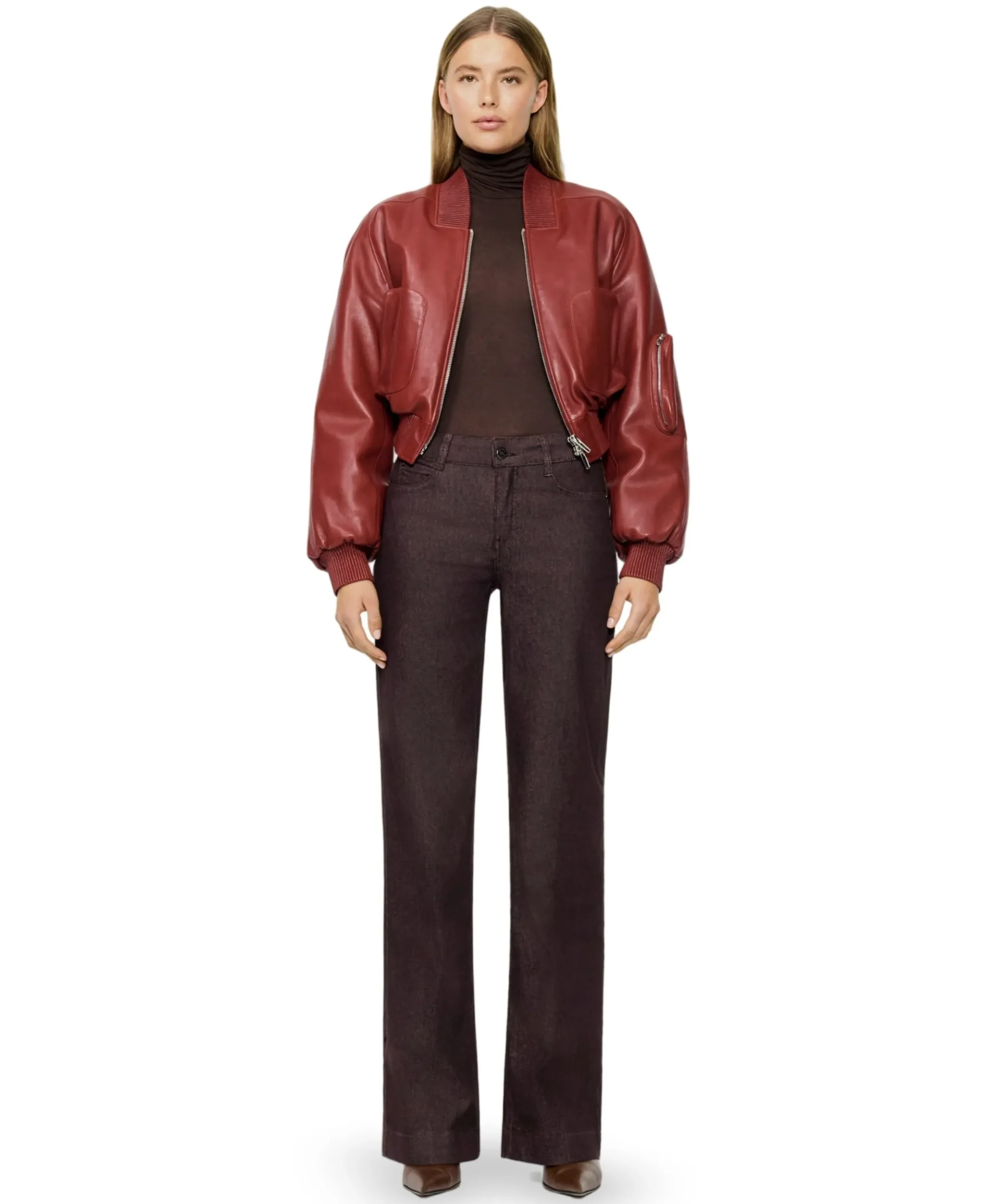 DREAM WIDE dames jeans bruin