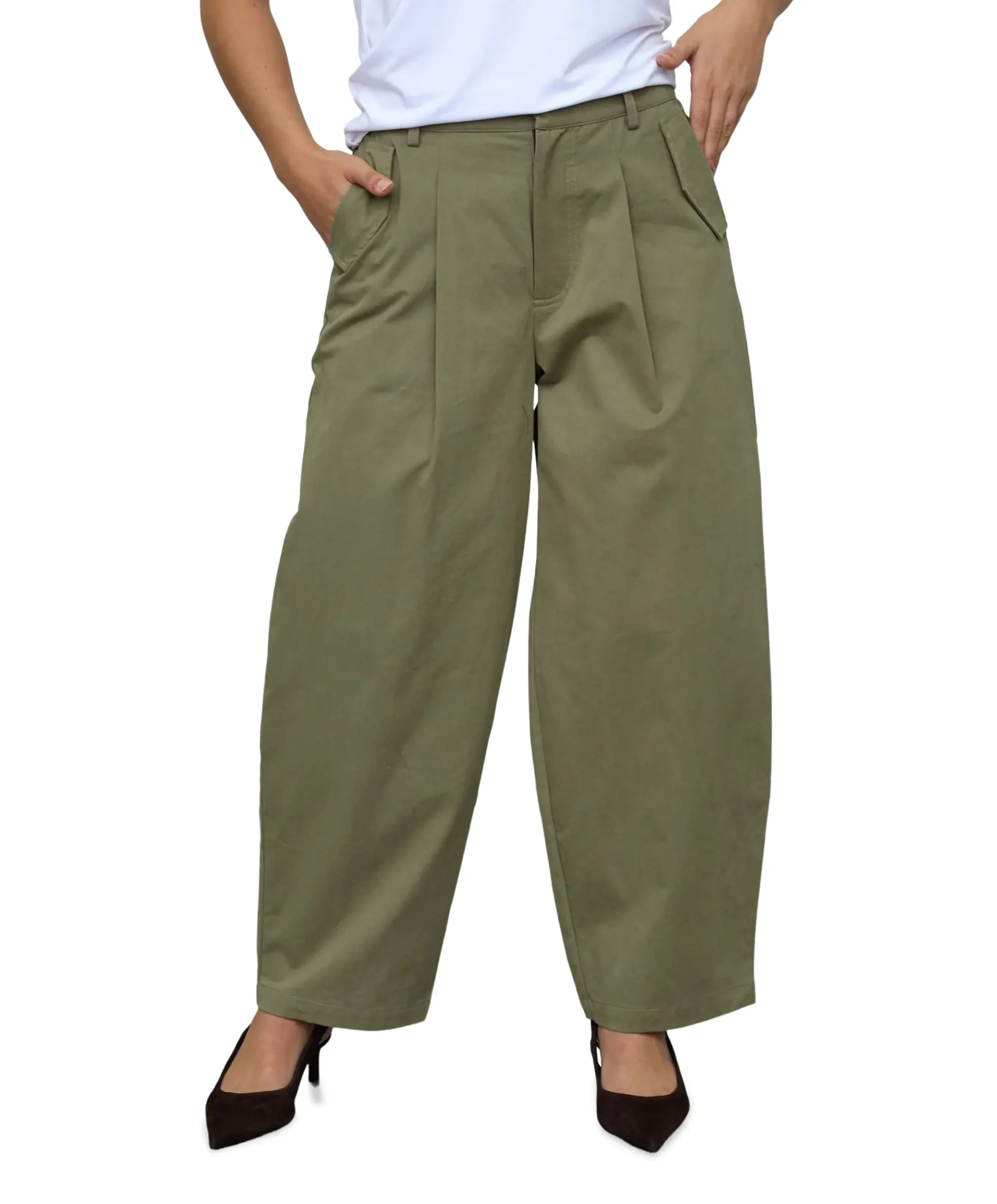 EDITH-PA dames broek groen