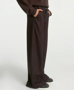 ESILA PINSTRIPE VIS 350 G meisjes pantalon bruin