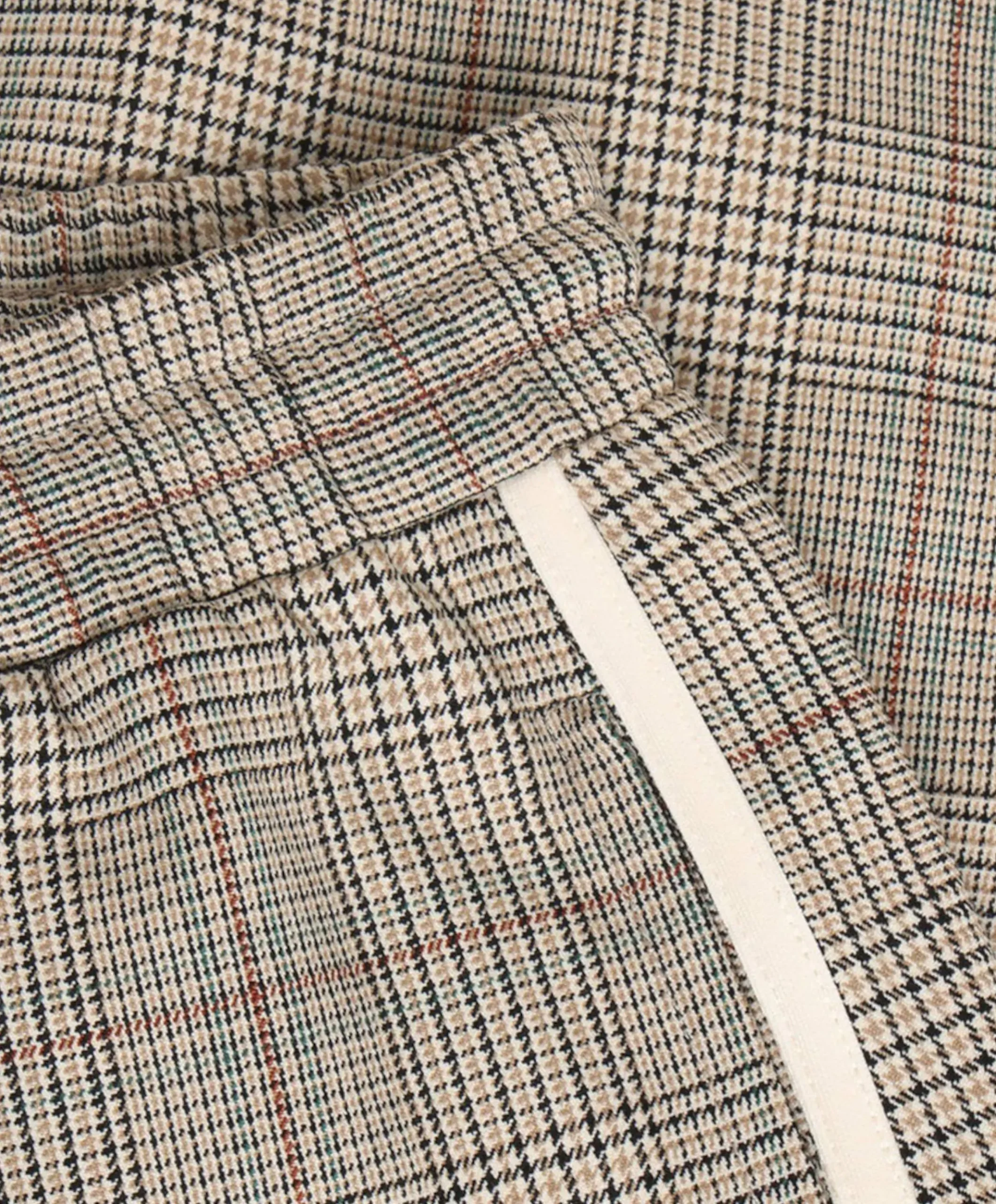 Extra Wide Check meisjes broek bruin