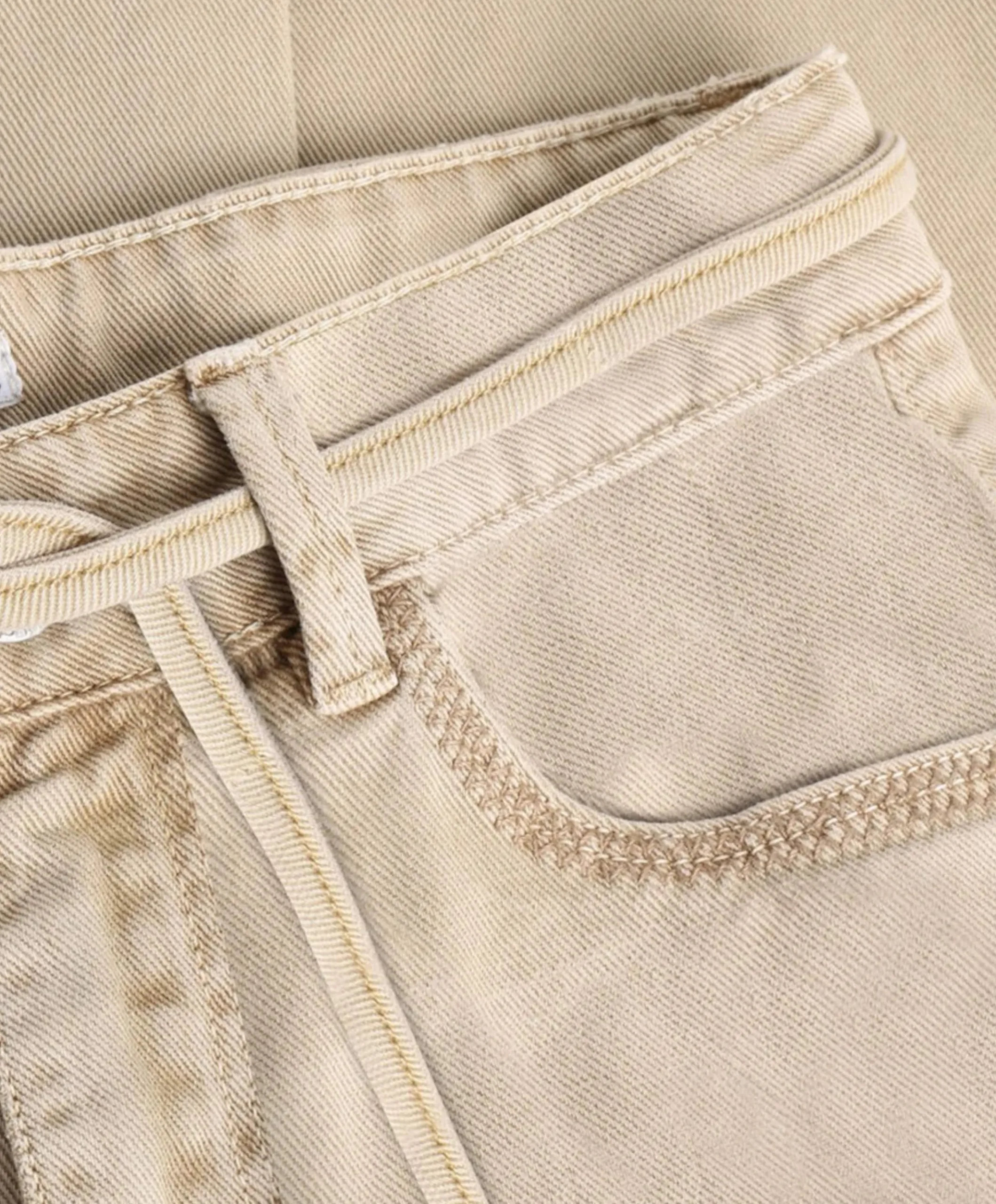 Extra Wide Fit Beige meisjes jeans beige