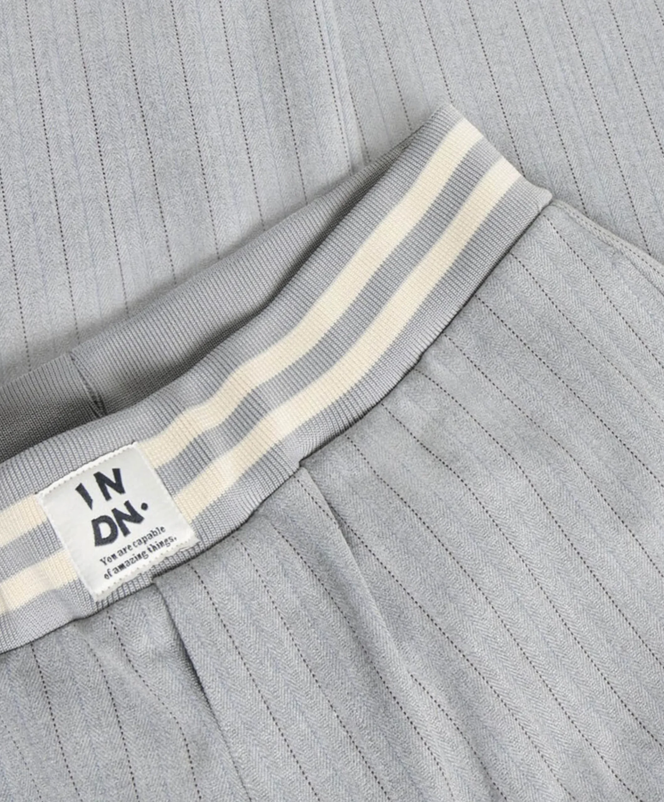 Extra Wide Pinstripe meisjes broek grijs