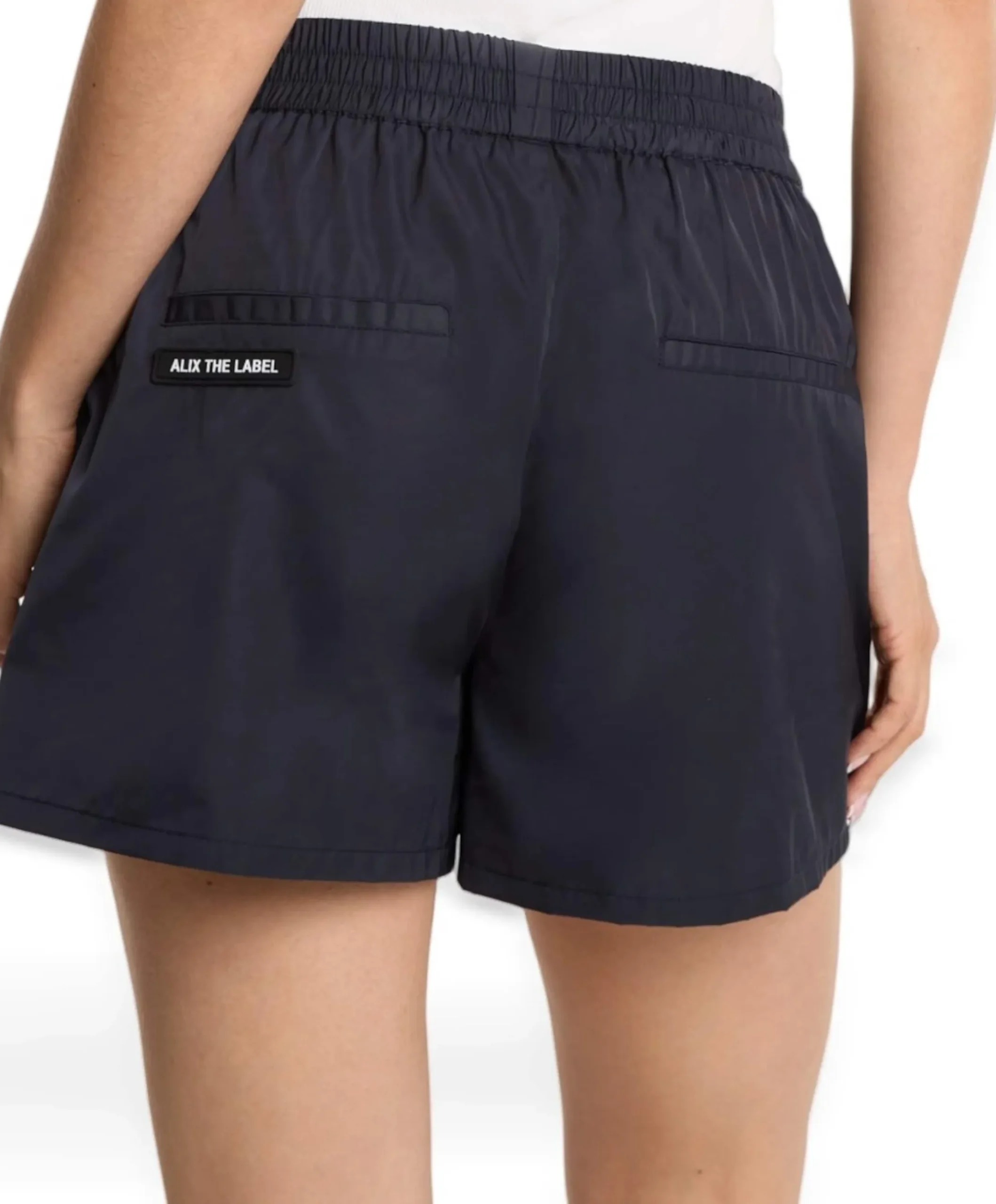 EYELET dames korte broek blauw