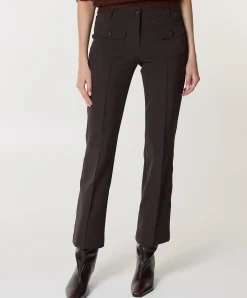 Farah patched pocket dames broek bruin