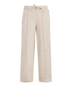 Fienna glitter sweatpants straight meisjes broek beige