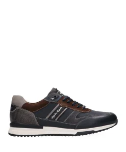 Filmon leather heren sneakers blauw