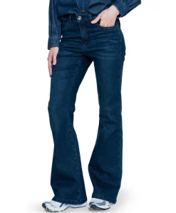 Flair lurex dames jeans blauw
