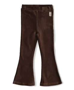 Flared broek velours rib - City Chic meisjes broek bruin