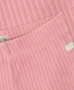 Flared Velvet meisjes broek roze