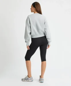 Flattering High Waist Capri tights zwart