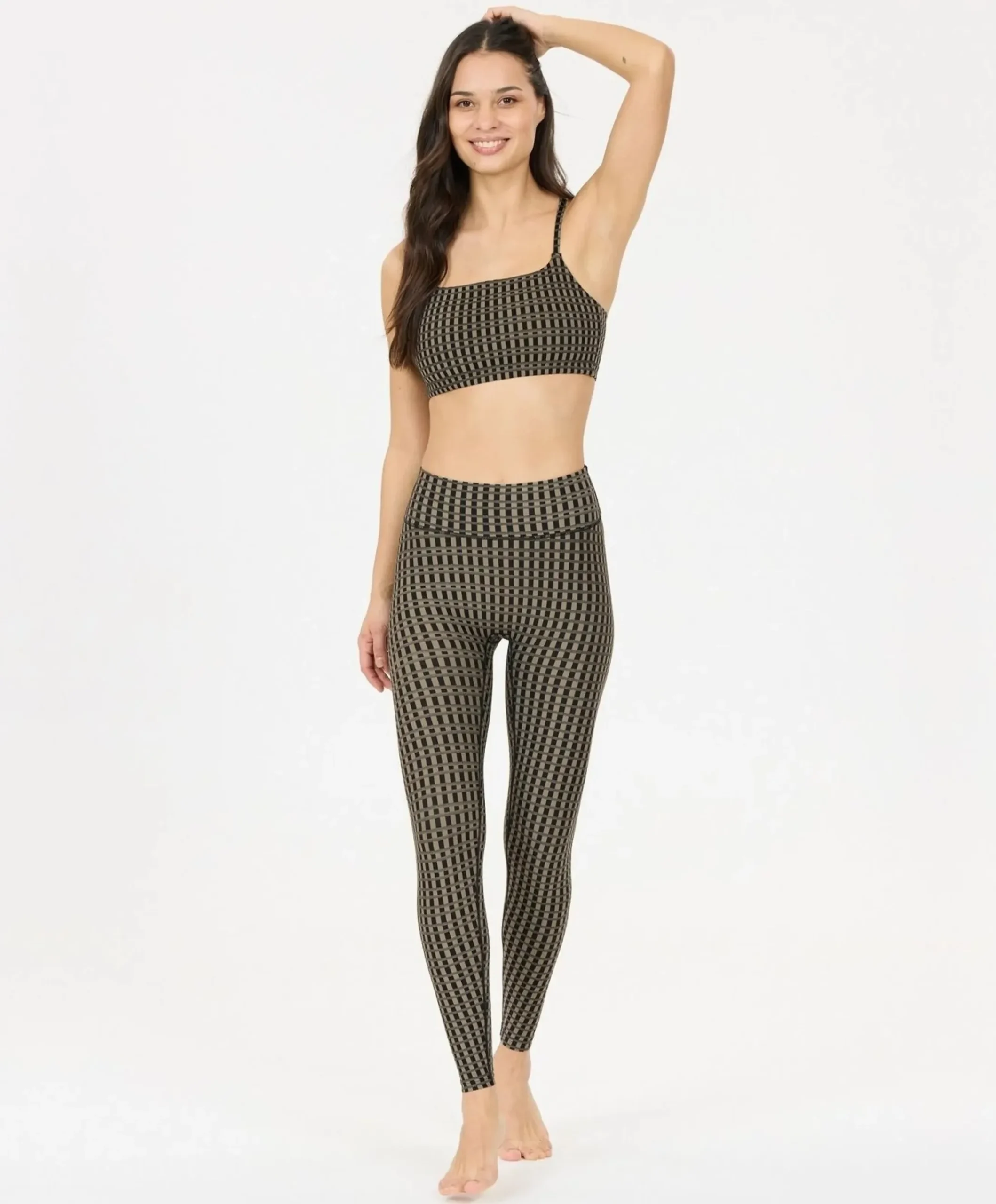 Fleurie W Printed dames tights bruin