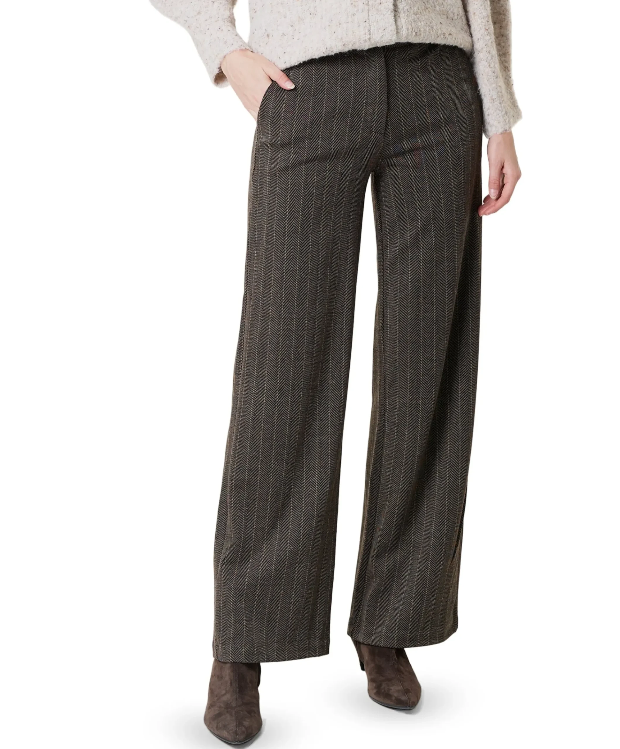FQBONNIE-PANTS dames broek bruin