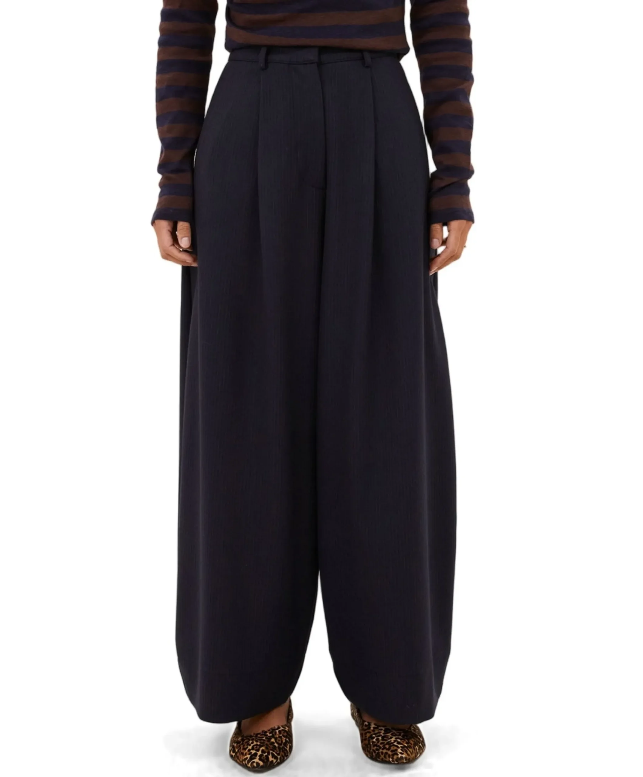 frida copper stripe dames broek blauw