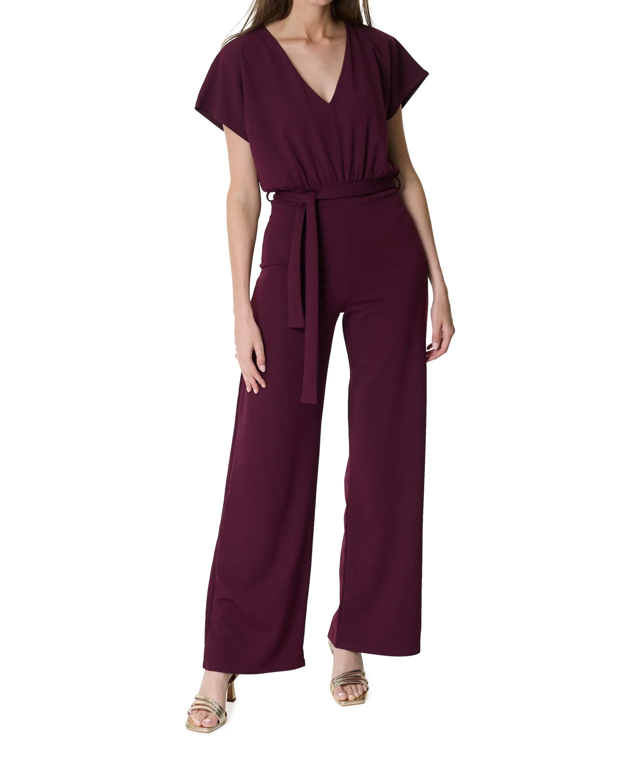 Girl-ju.v dames jumpsuit bordeaux