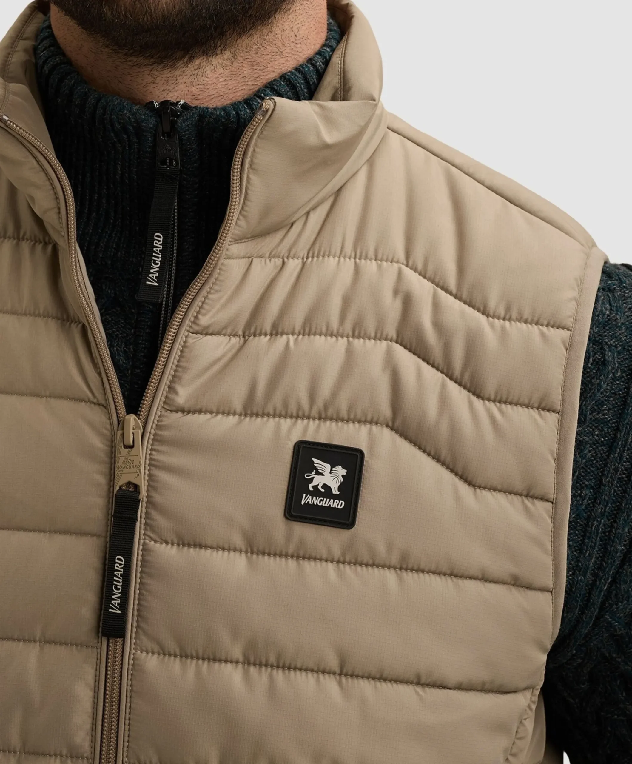 Heren bodywarmer beige
