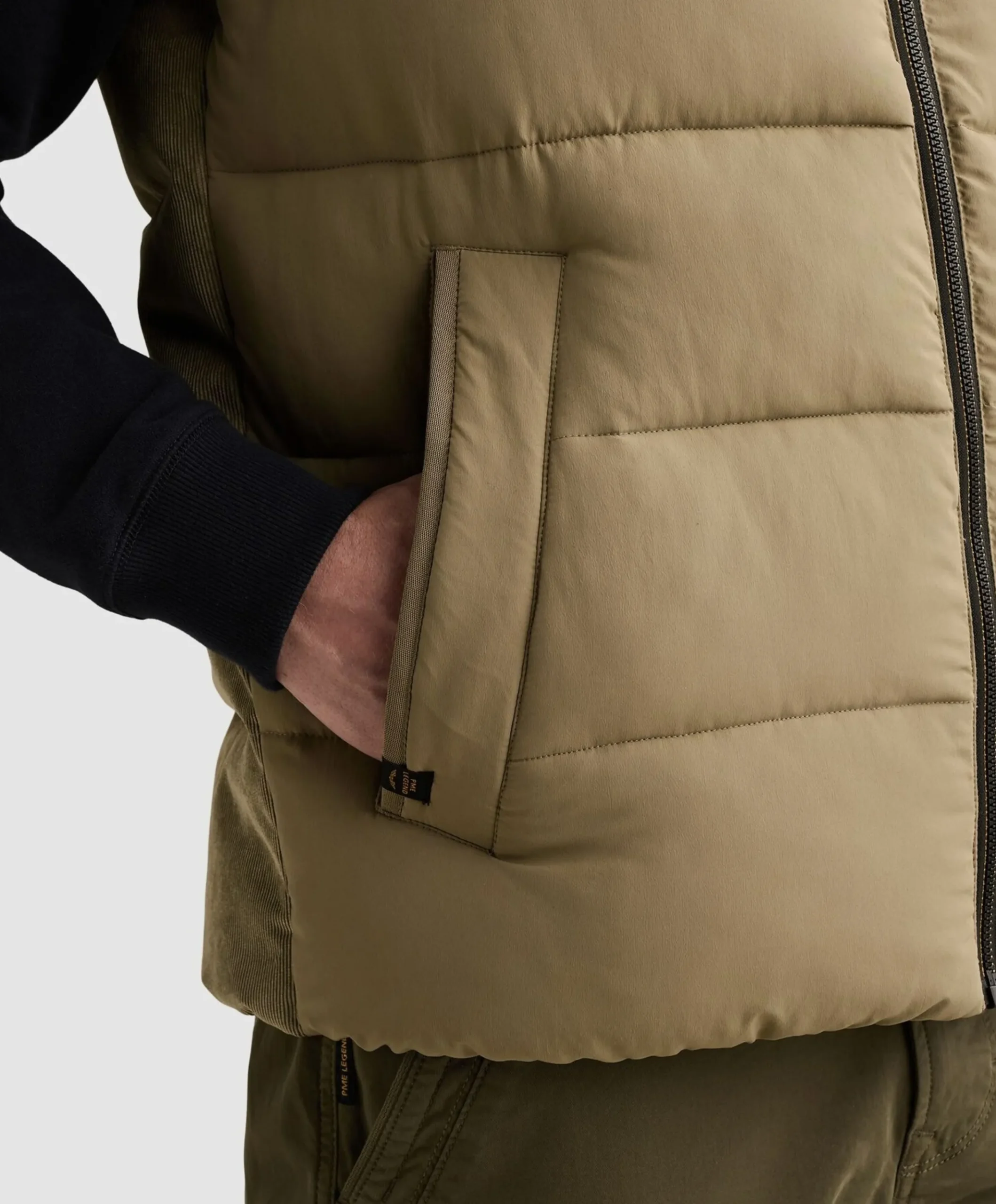Heren bodywarmer groen