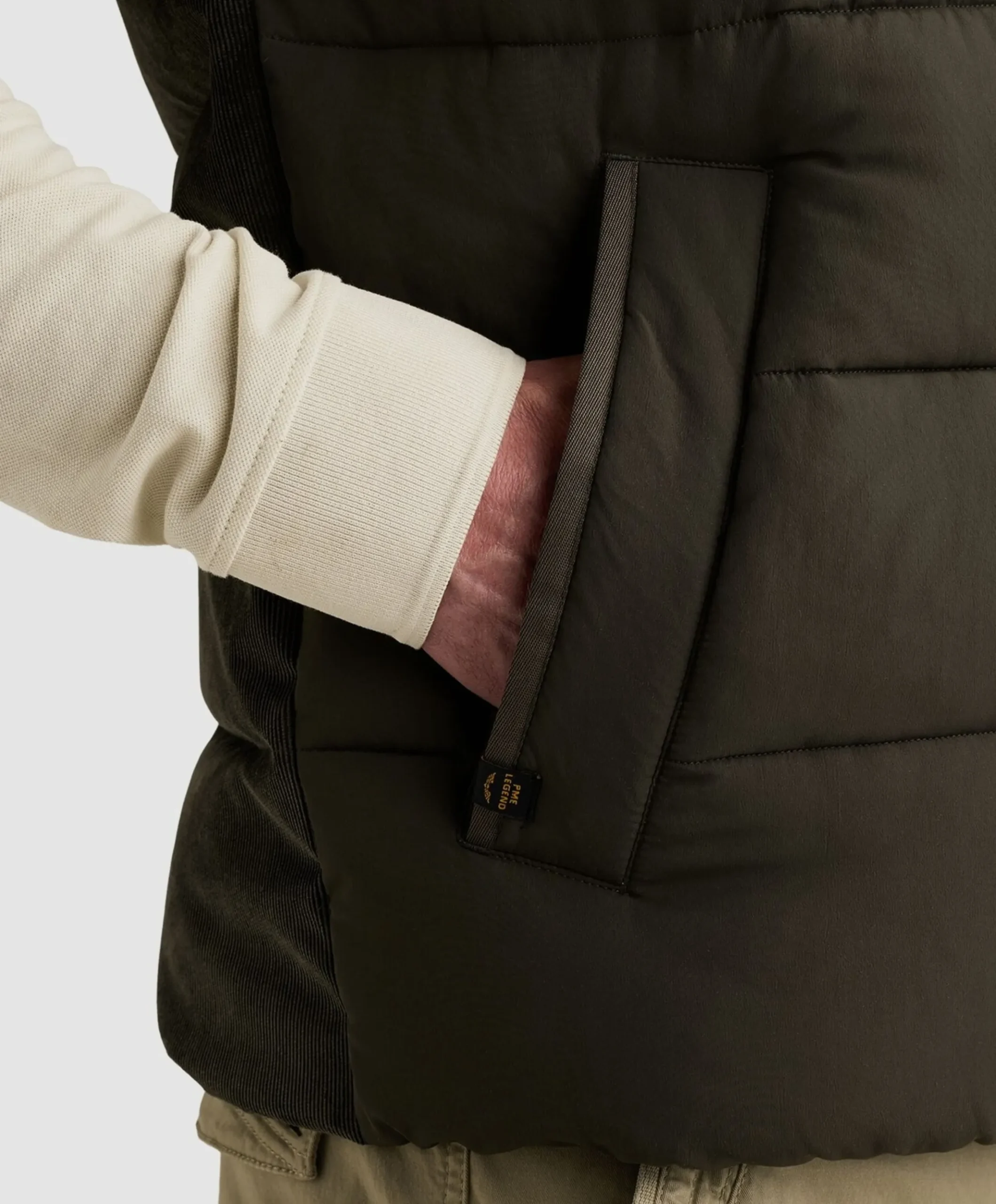 Heren bodywarmer groen