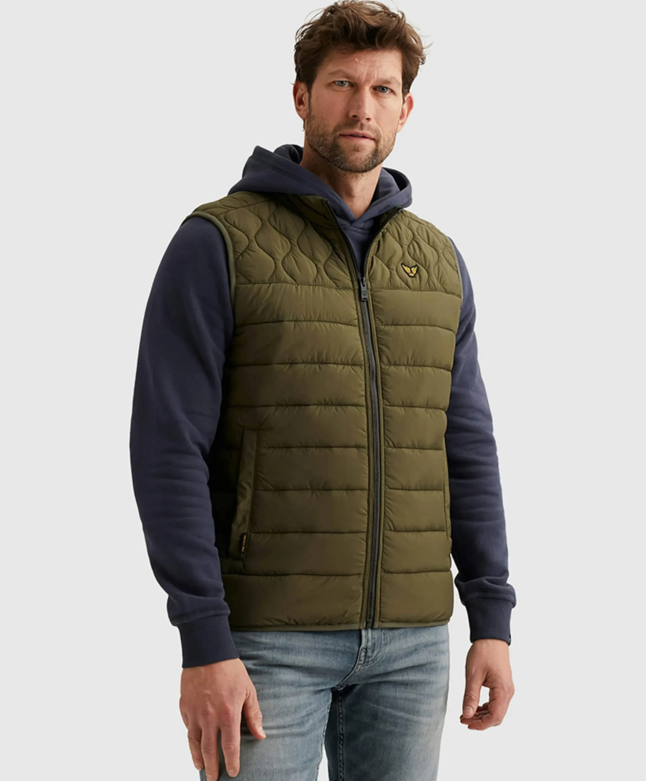Heren bodywarmer groen