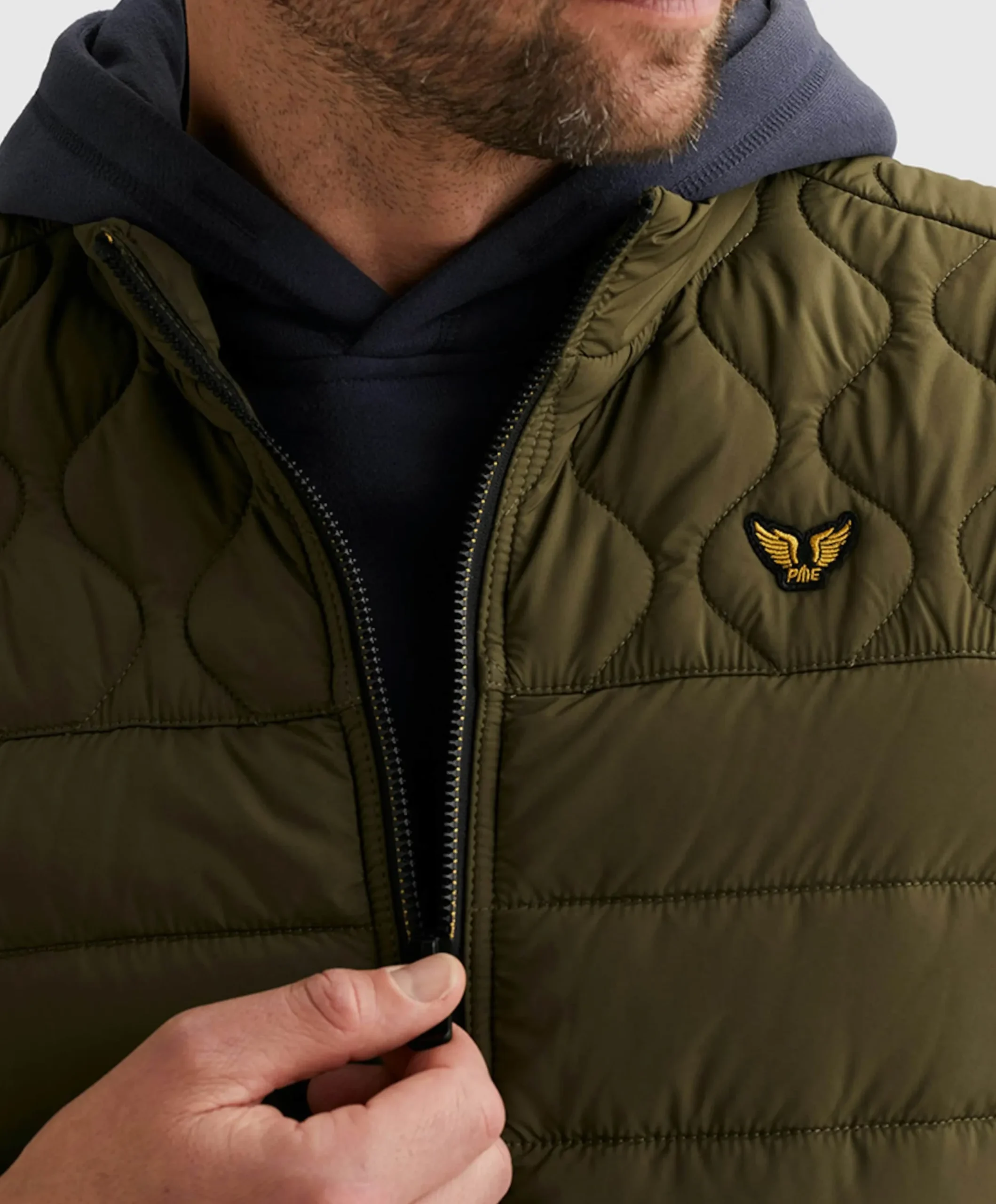 Heren bodywarmer groen