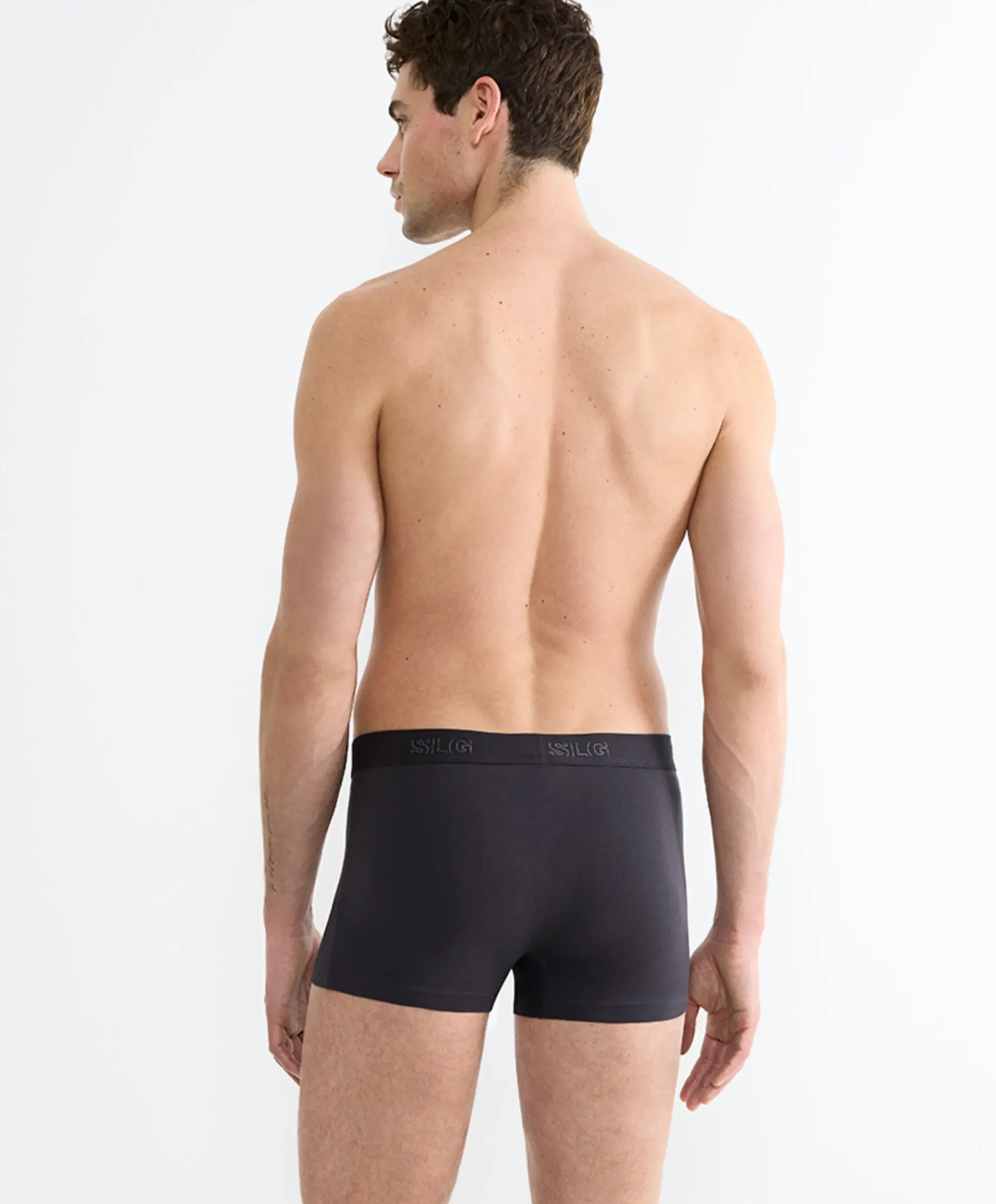 Heren boxershort grijs
