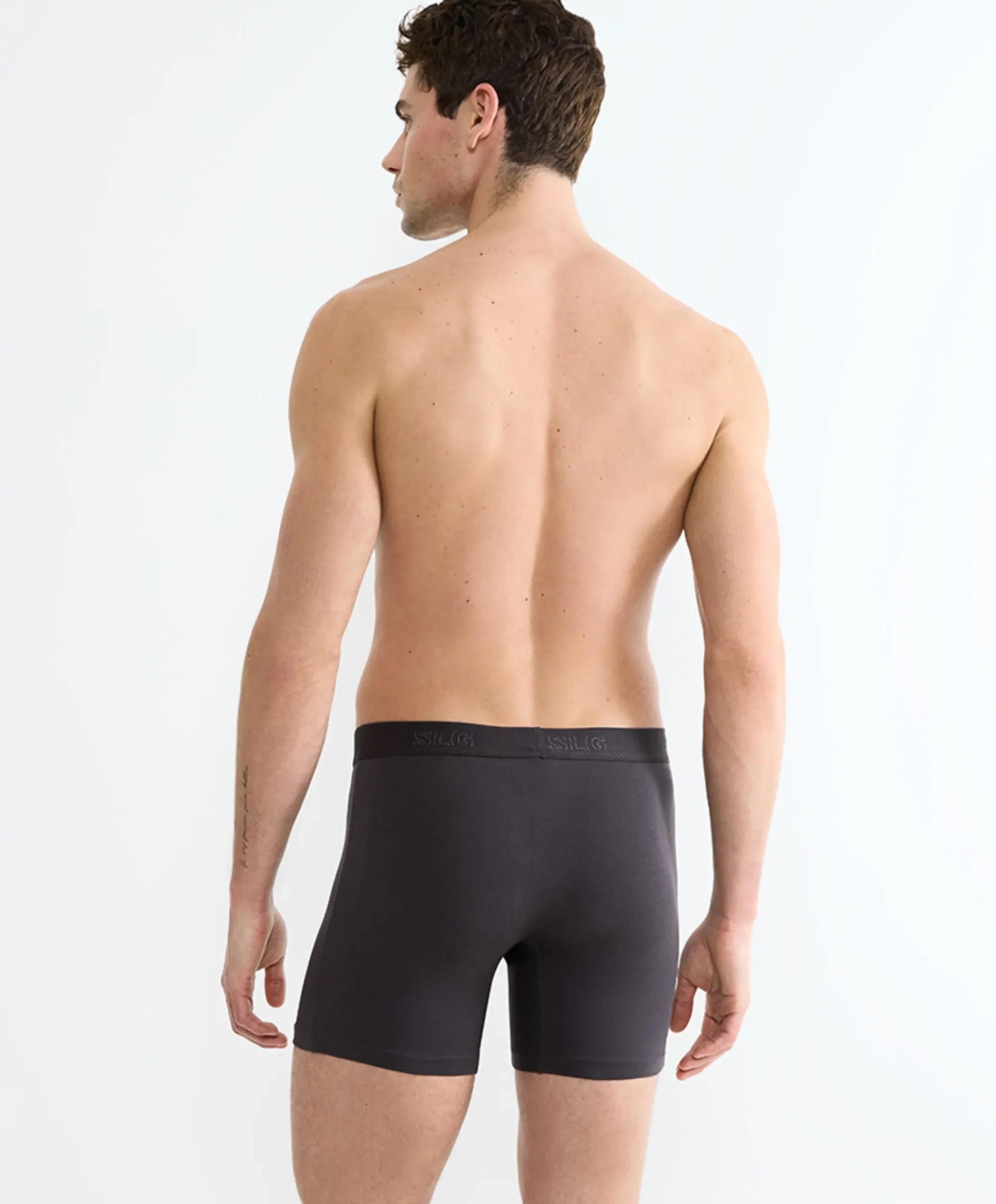 Heren boxershort grijs