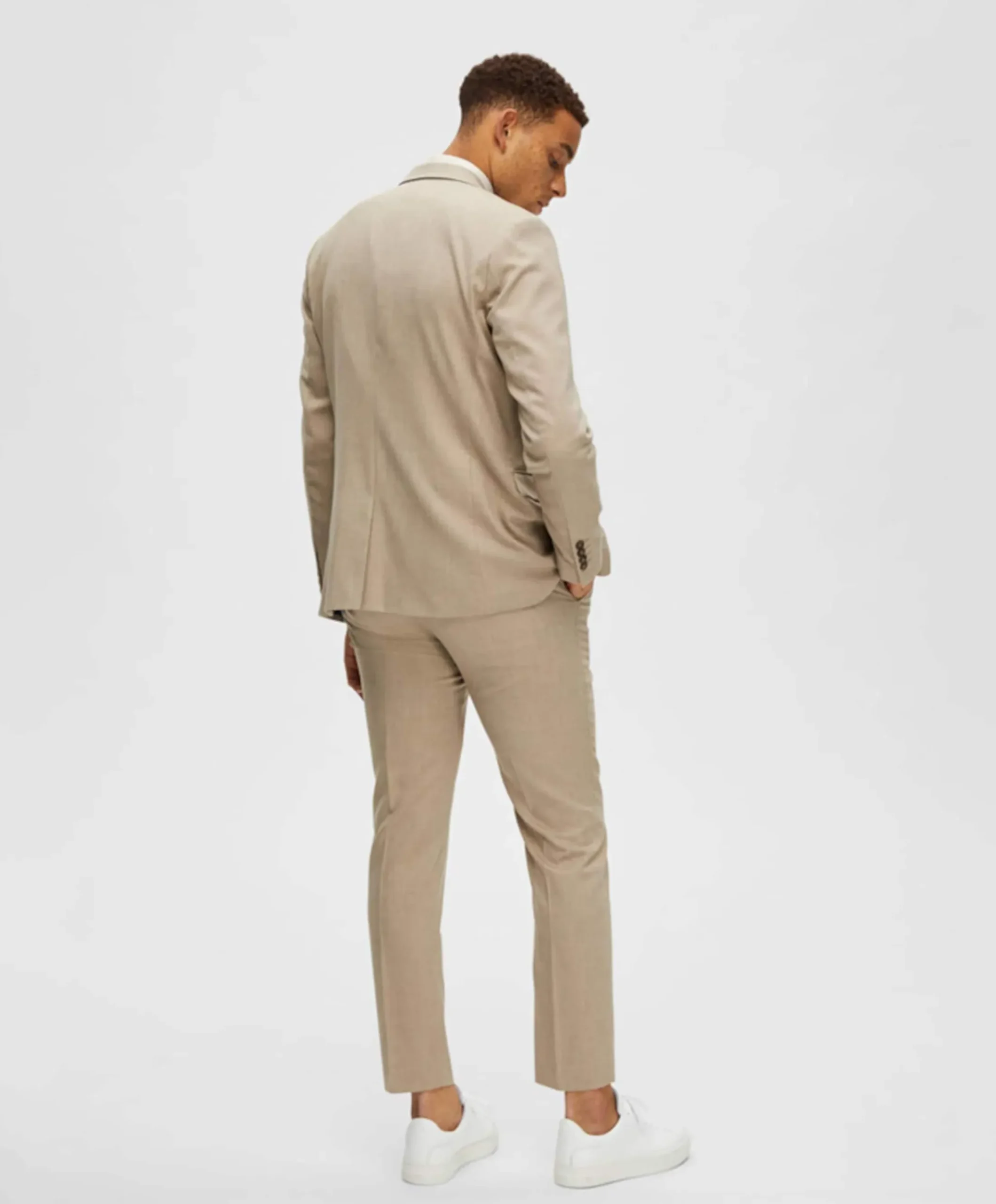 Heren colbert beige