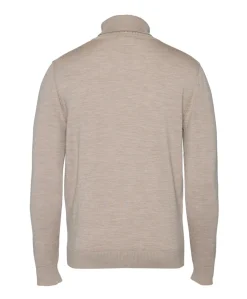 Heren coltrui beige