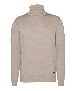 Heren coltrui beige