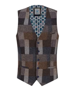 Heren gilet blauw