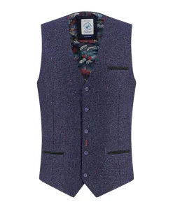 Heren gilet blauw