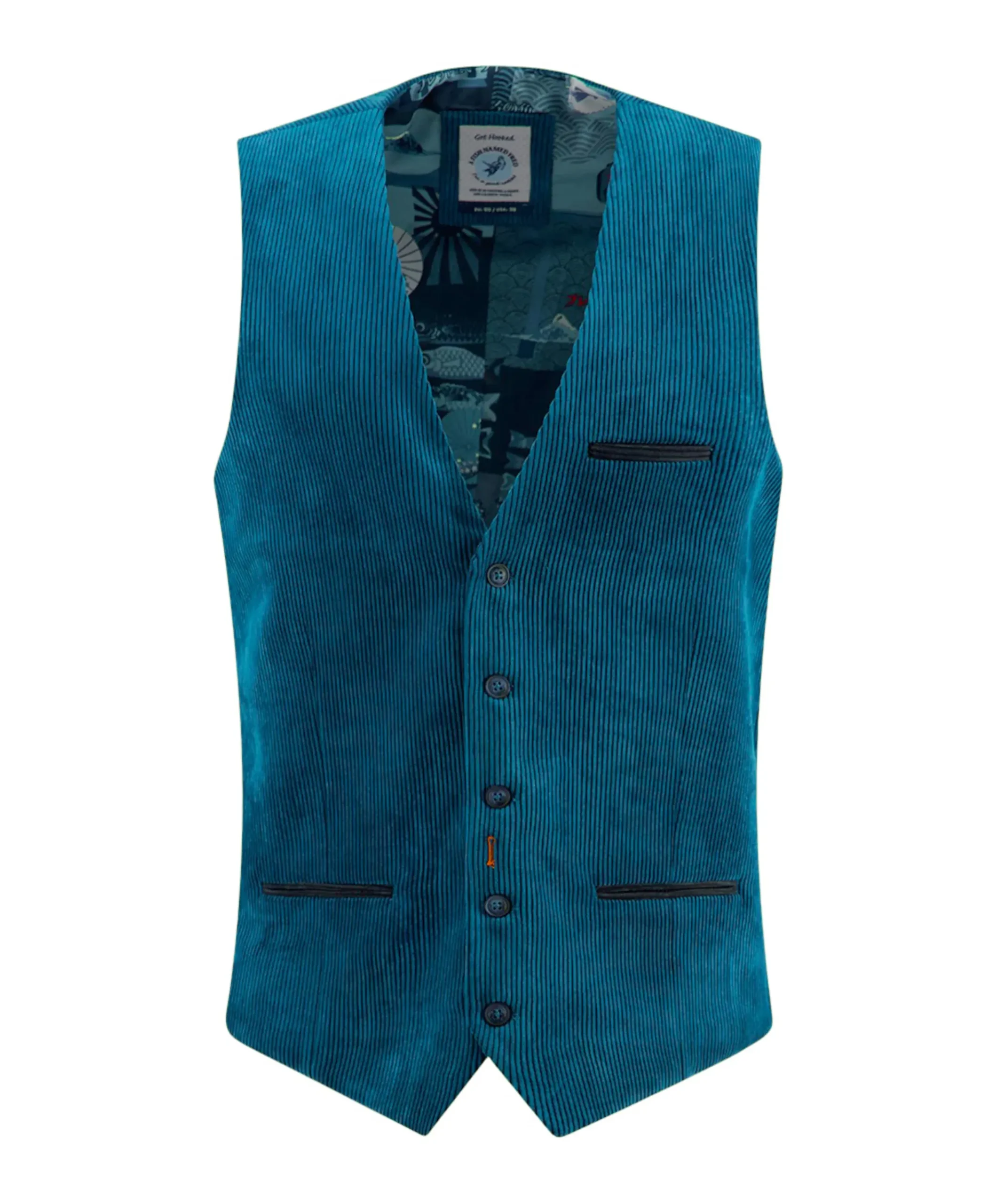 Heren gilet blauw