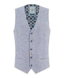 Heren gilet blauw