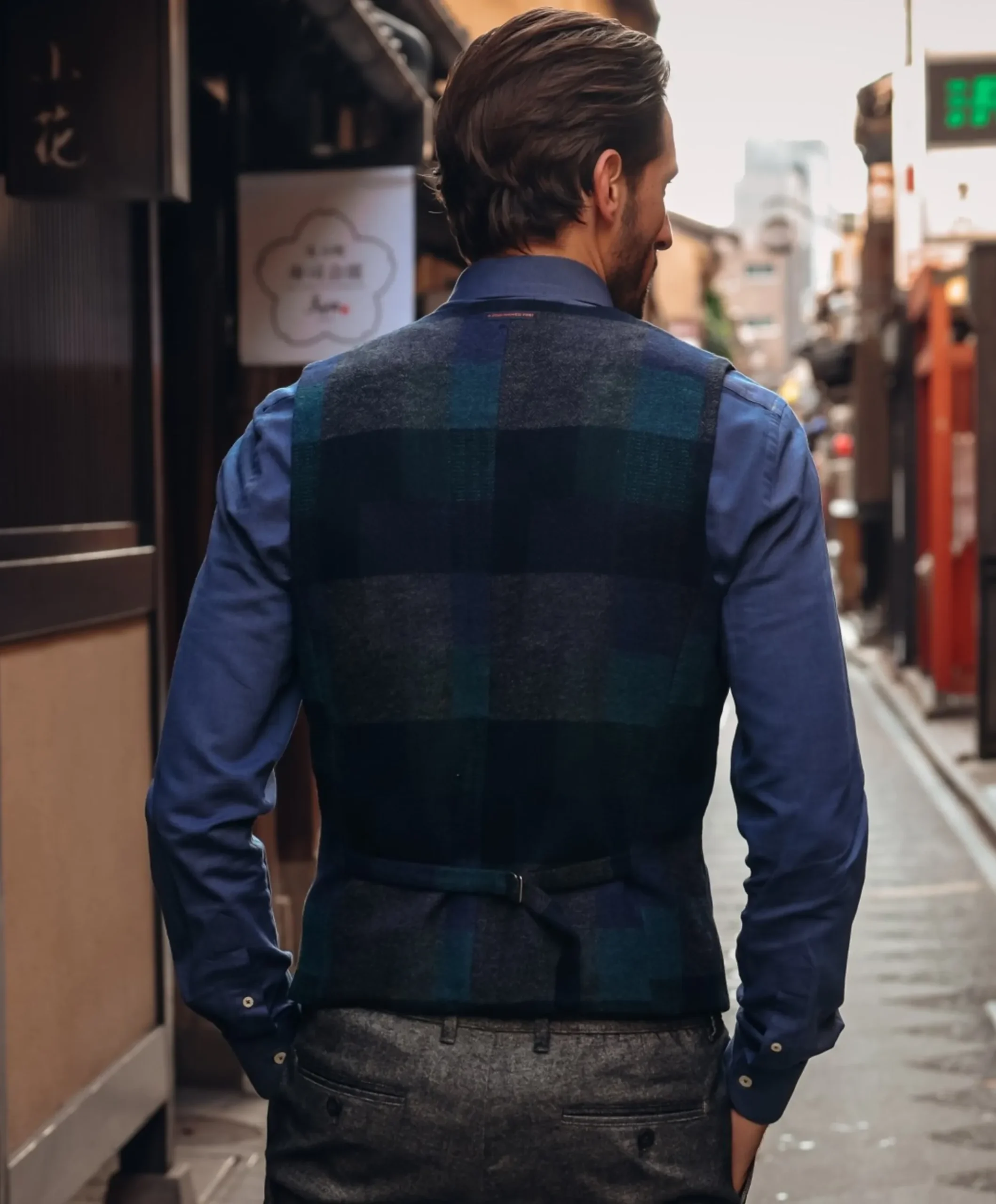 Heren gilet groen