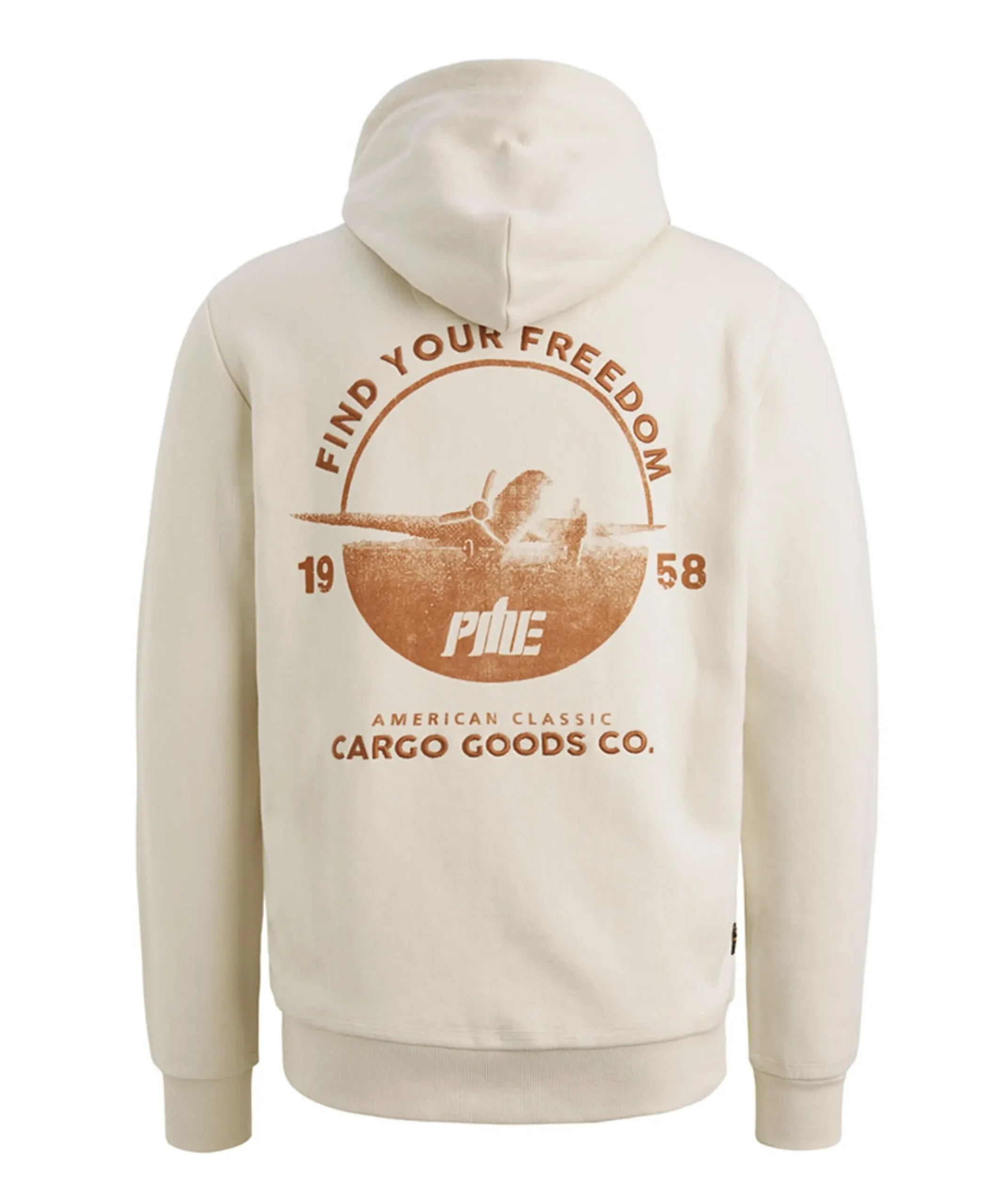 Heren hoodie ecru