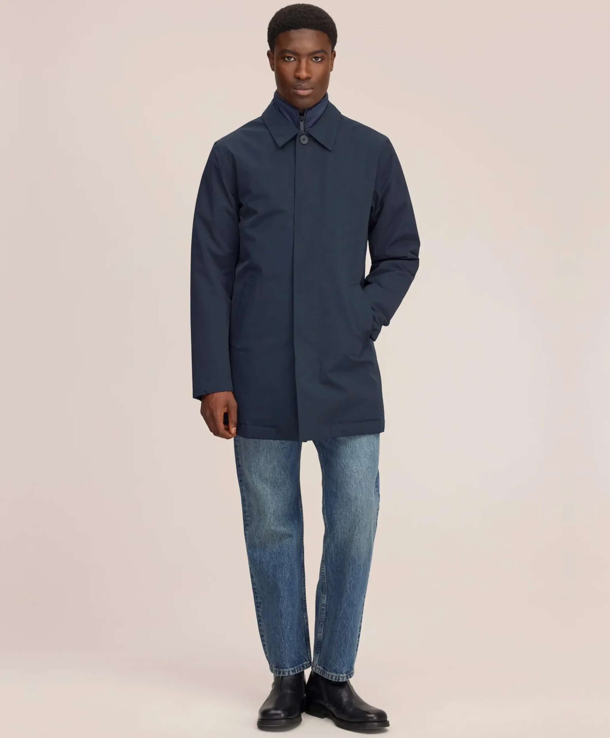Heren jas blauw