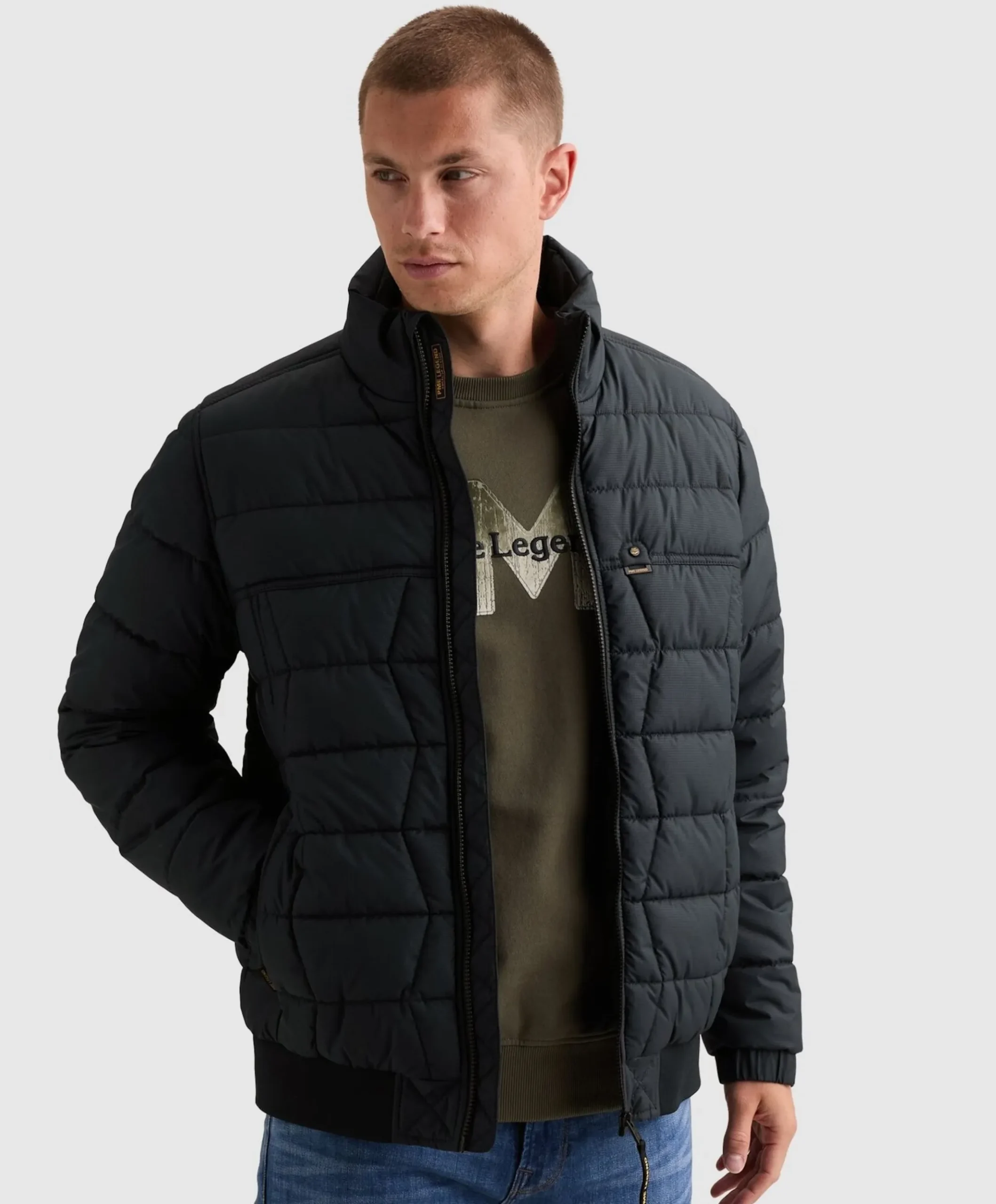 Heren jas blauw