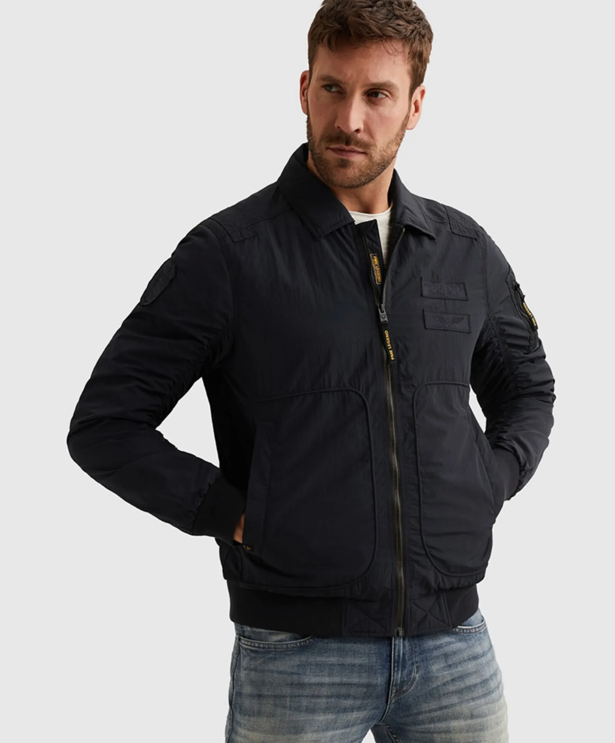 Heren jas blauw