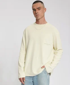 Heren longsleeve beige