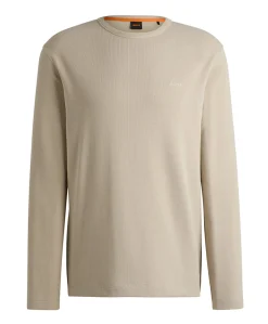 Heren longsleeve beige