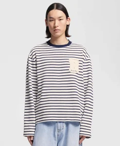 Heren longsleeve blauw