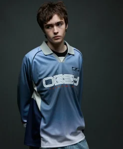 Heren longsleeve blauw