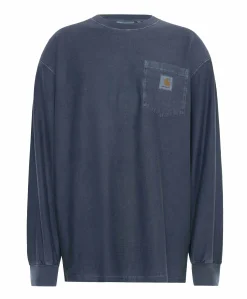 Heren longsleeve blauw