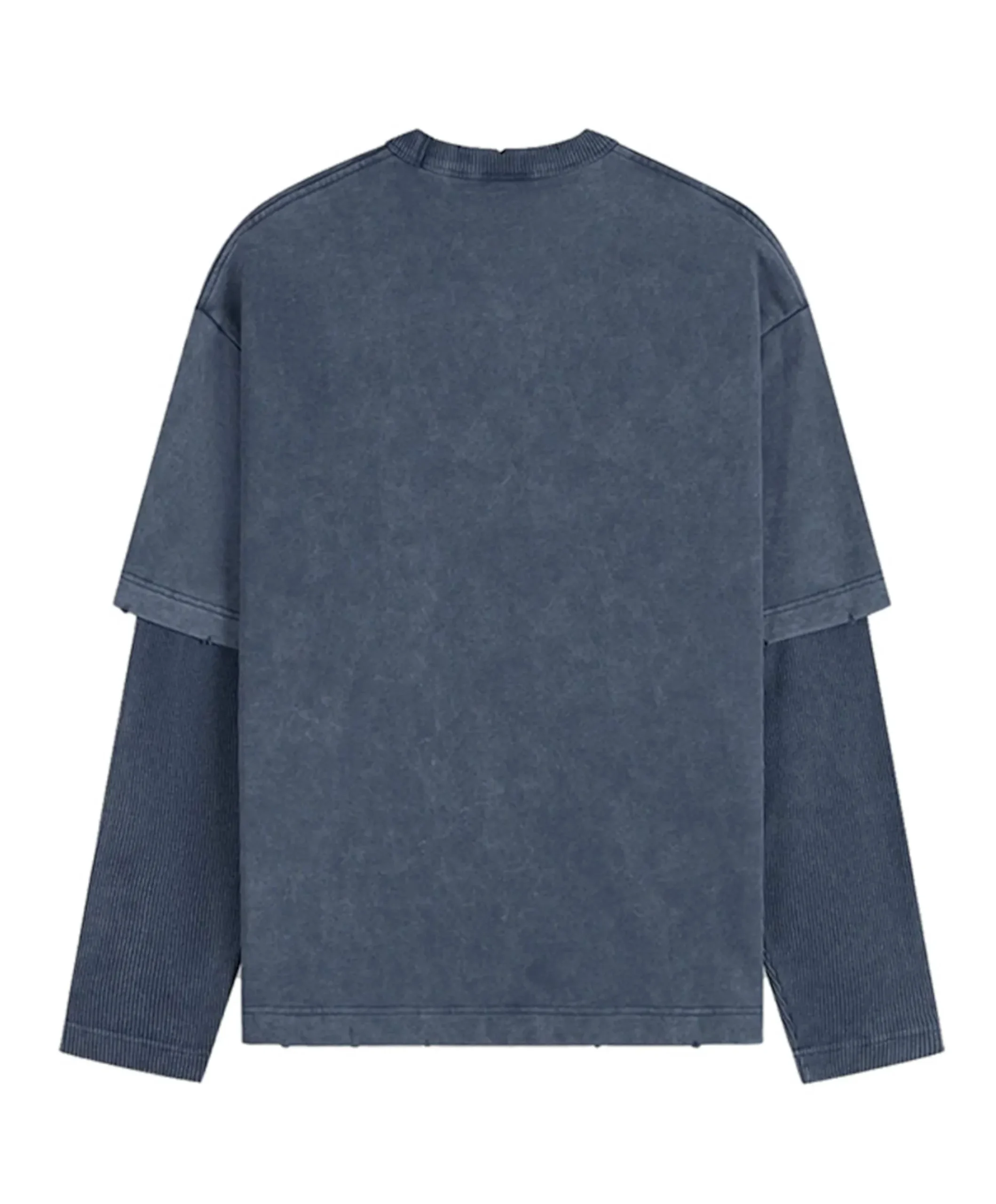 Heren longsleeve blauw