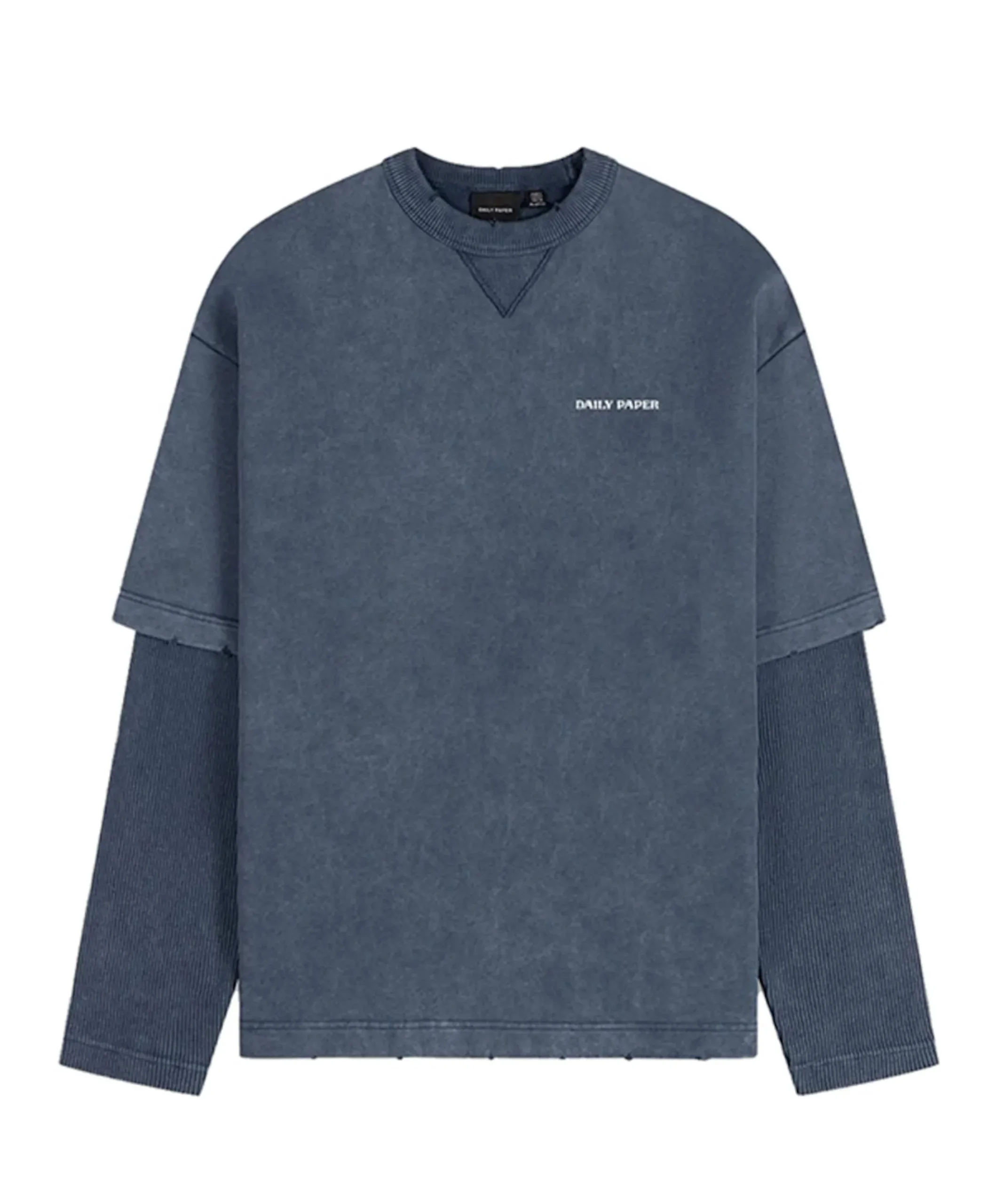 Heren longsleeve blauw