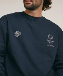 Heren longsleeve blauw