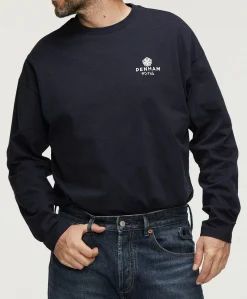Heren longsleeve blauw