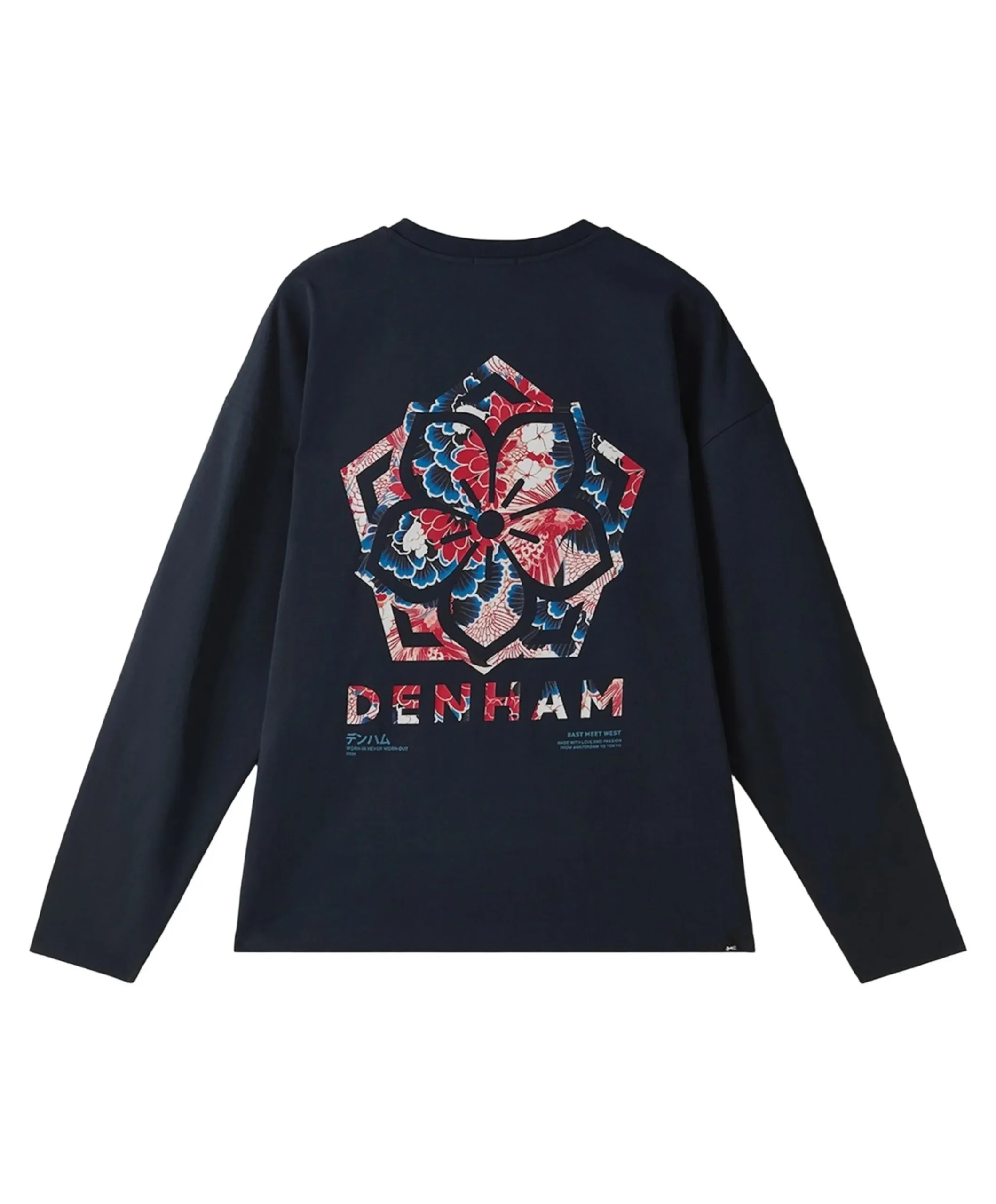 Heren longsleeve blauw