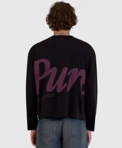 Heren longsleeve bruin