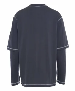 Heren longsleeve donkergrijs
